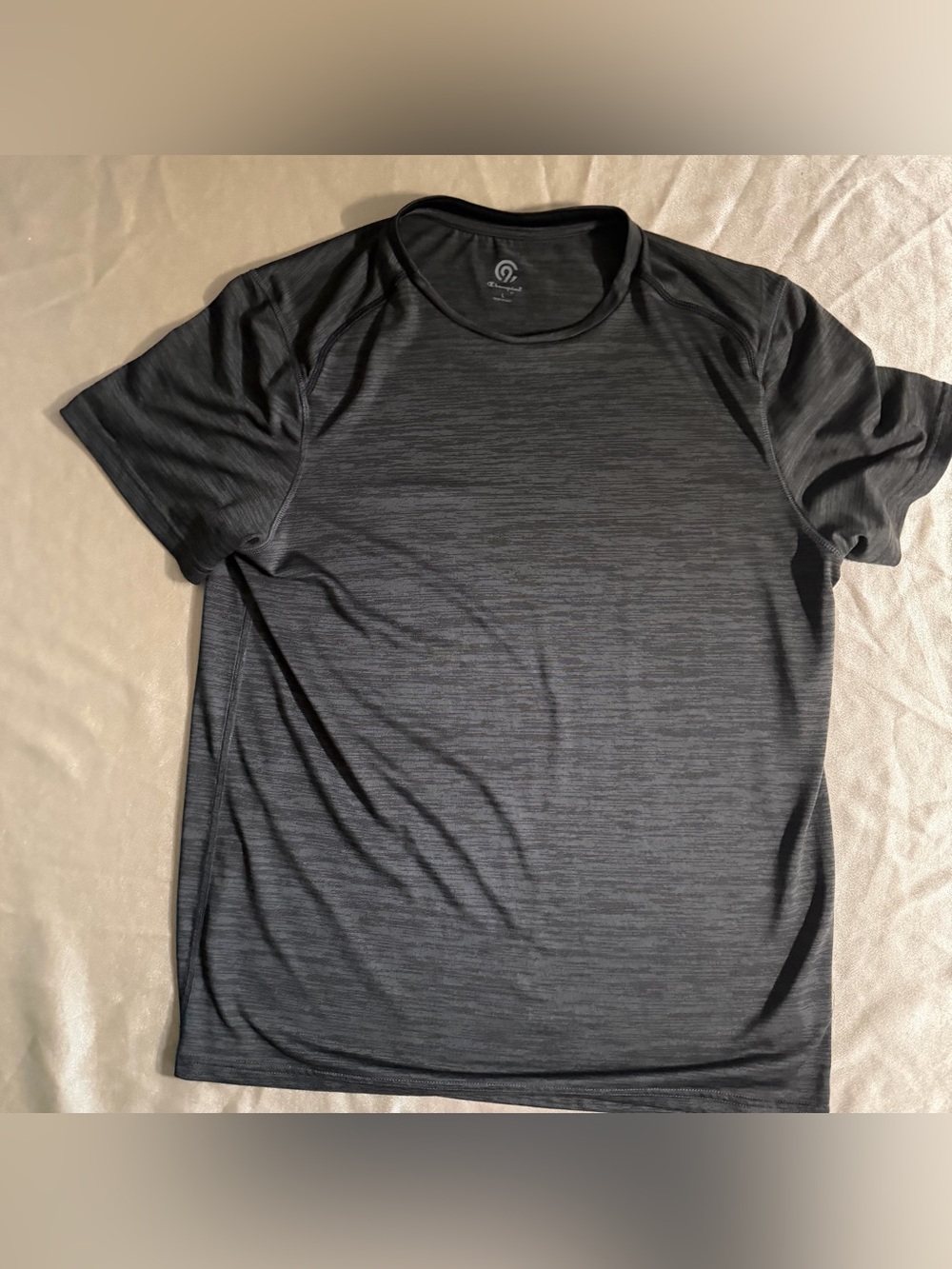 C9 Champion Men's Gray Space Dye Athletic Workout T-Shirt Size L